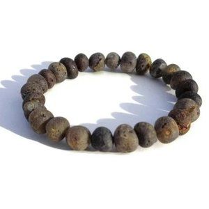 Real Raw BALTIC Amber Bracelet 5-8 mm Beads, Unpolished Natural Amber Bracelet